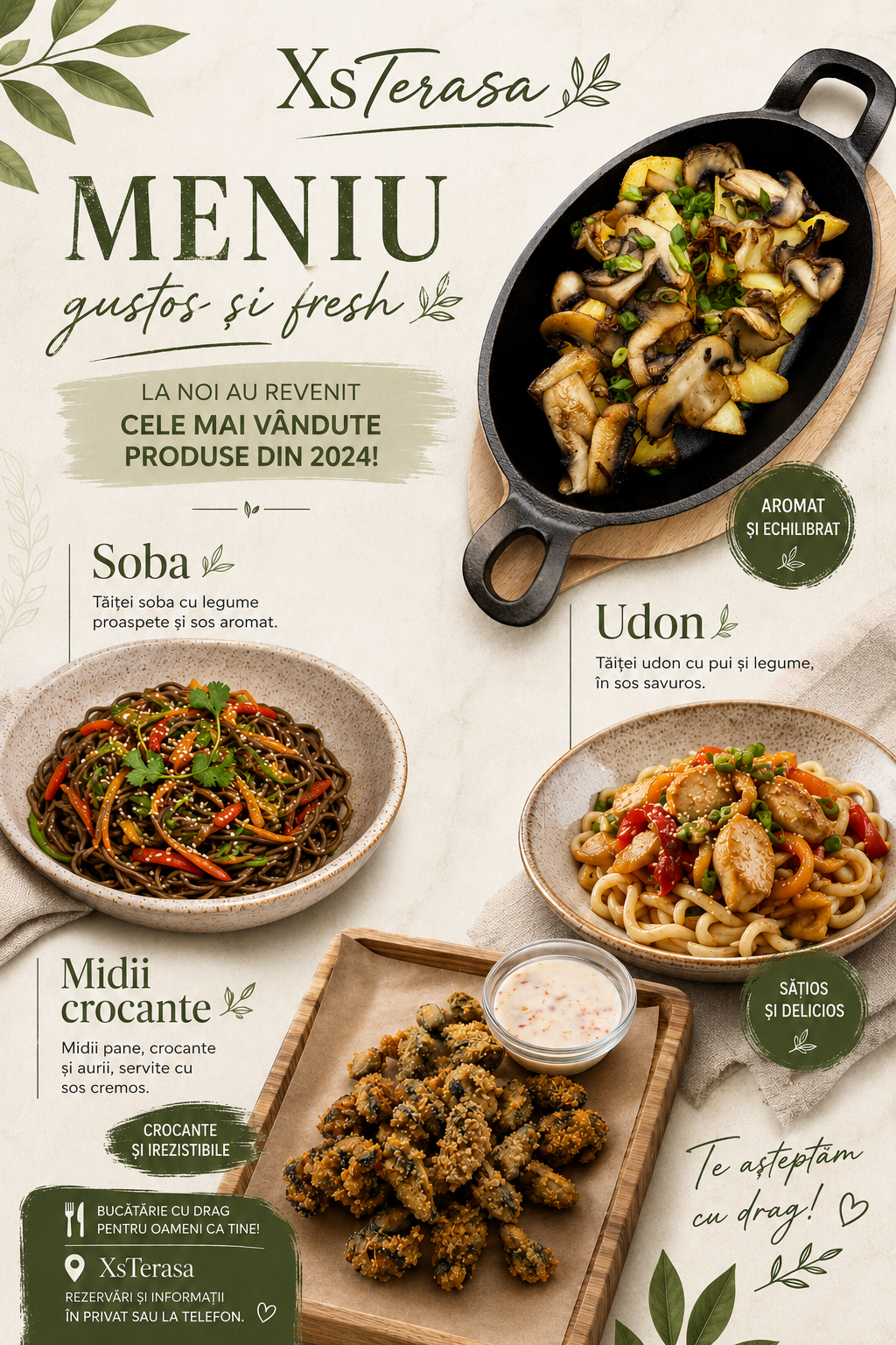 XS Terasa Menus Selection